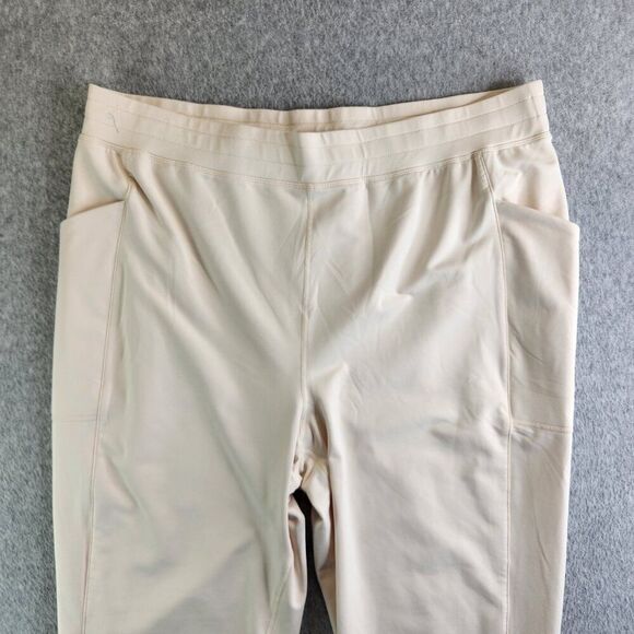 Fabletics Pants Womens 1X Cream Oats Cold Weather Jogger Lounge Cabin Comfy - Picture 2 of 13